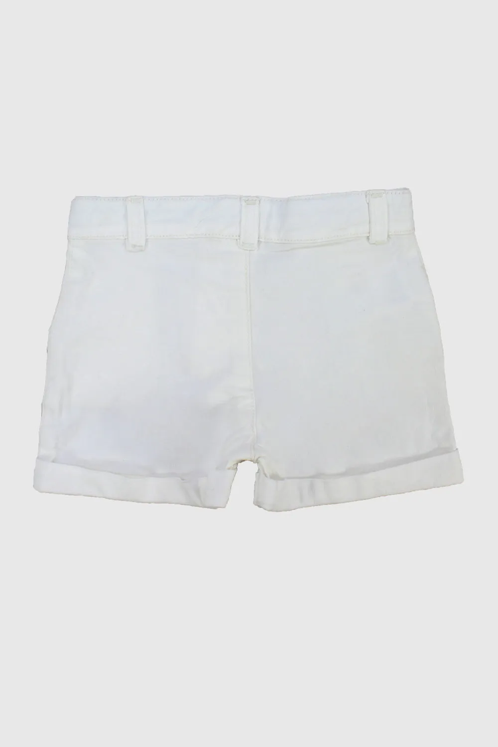 White Gabardine Shorts