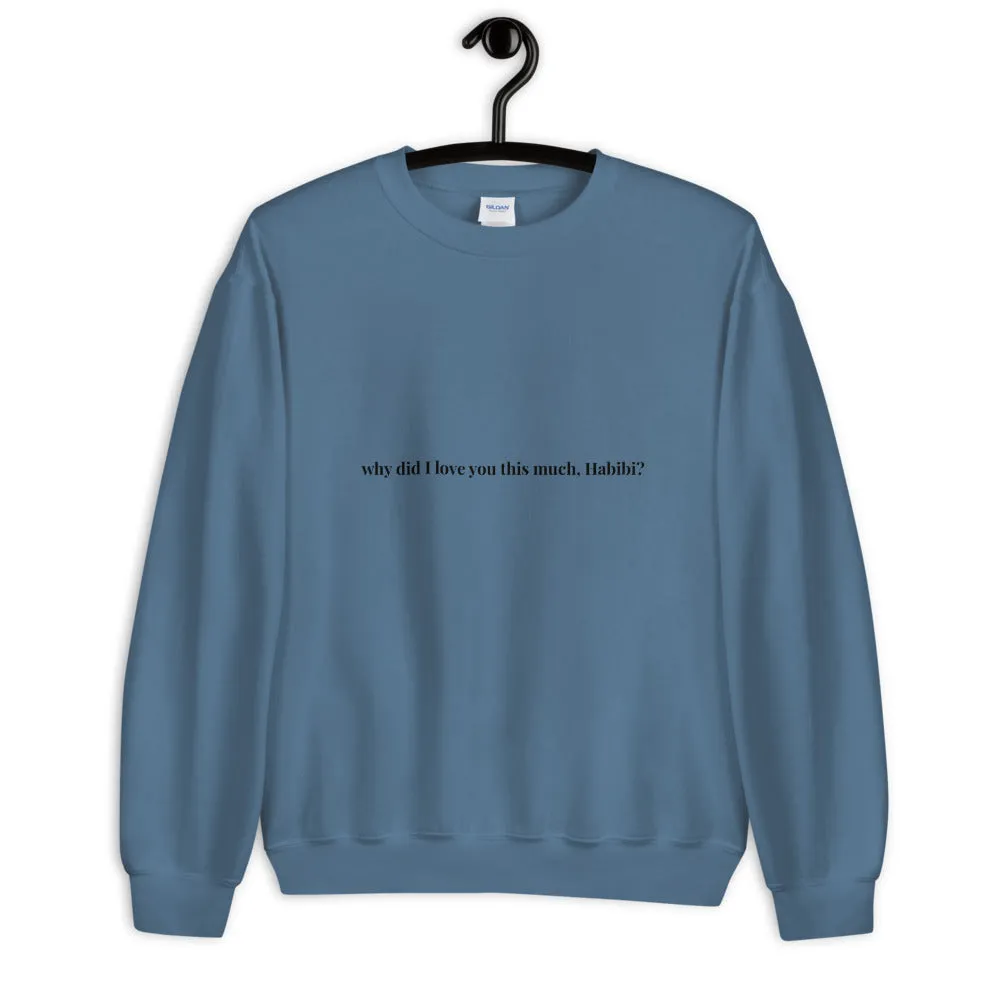 why did I love you this much Habibi? Sweatshirt