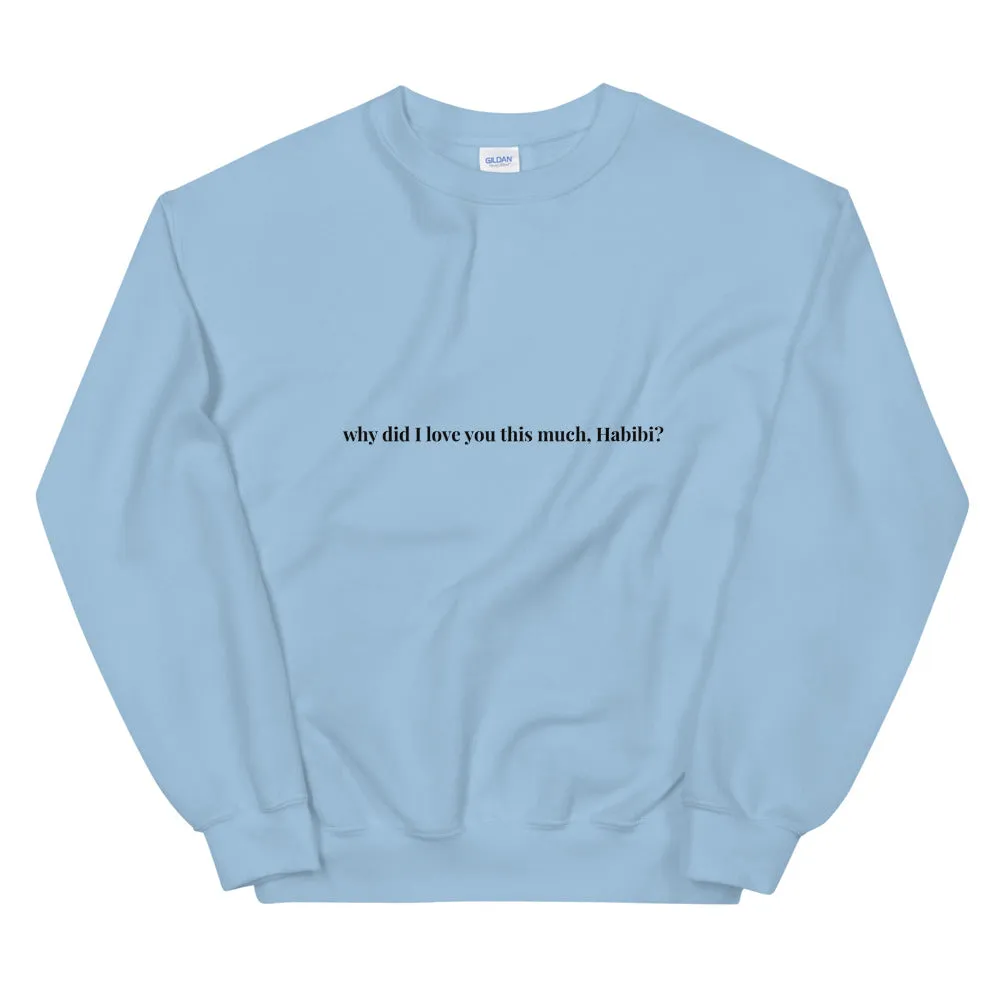 why did I love you this much Habibi? Sweatshirt