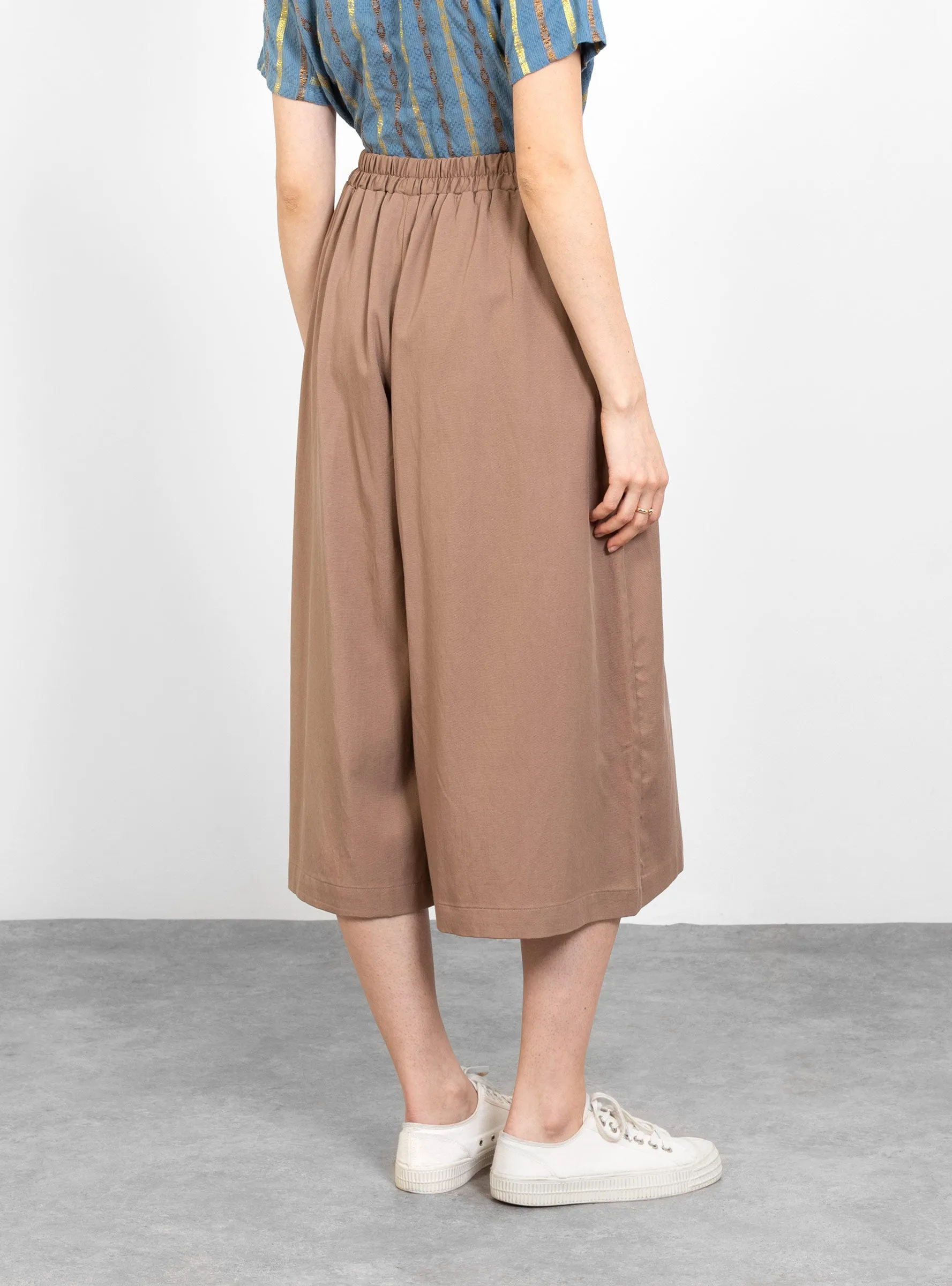 Wide Culotte Trousers Camel