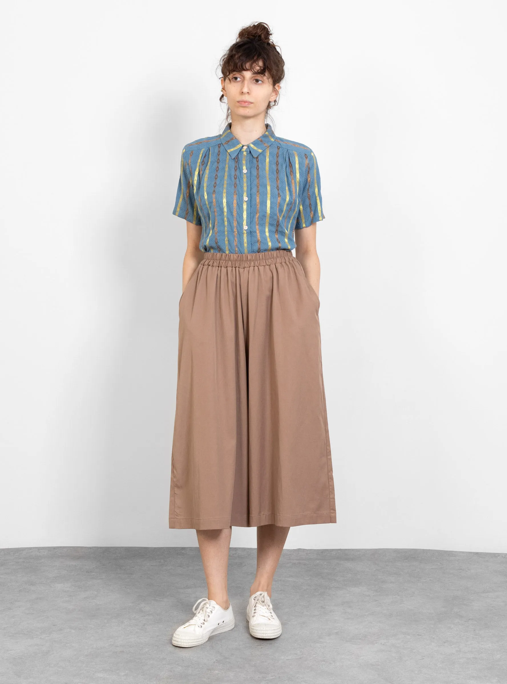 Wide Culotte Trousers Camel