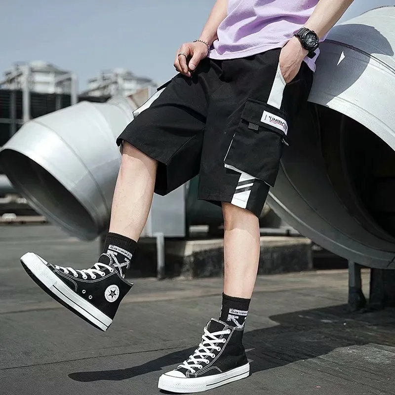 WLS Casual Pocket Black/White Shorts Pants