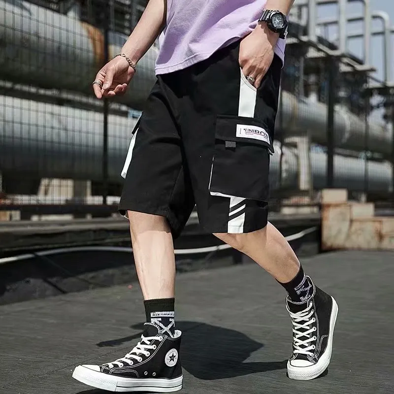 WLS Casual Pocket Black/White Shorts Pants