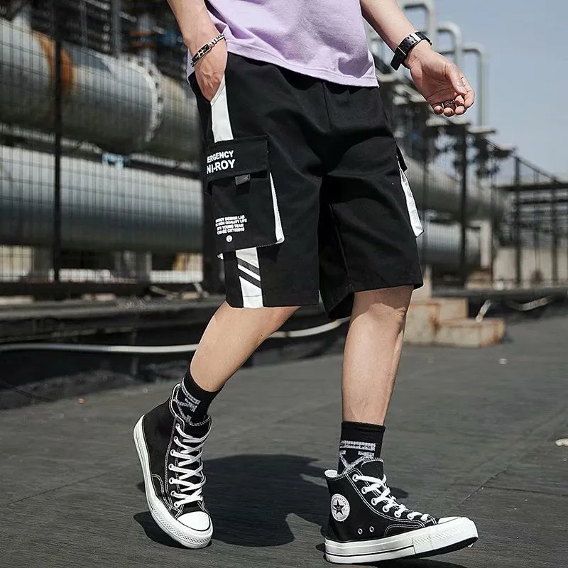 WLS Casual Pocket Black/White Shorts Pants