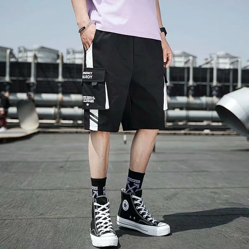 WLS Casual Pocket Black/White Shorts Pants