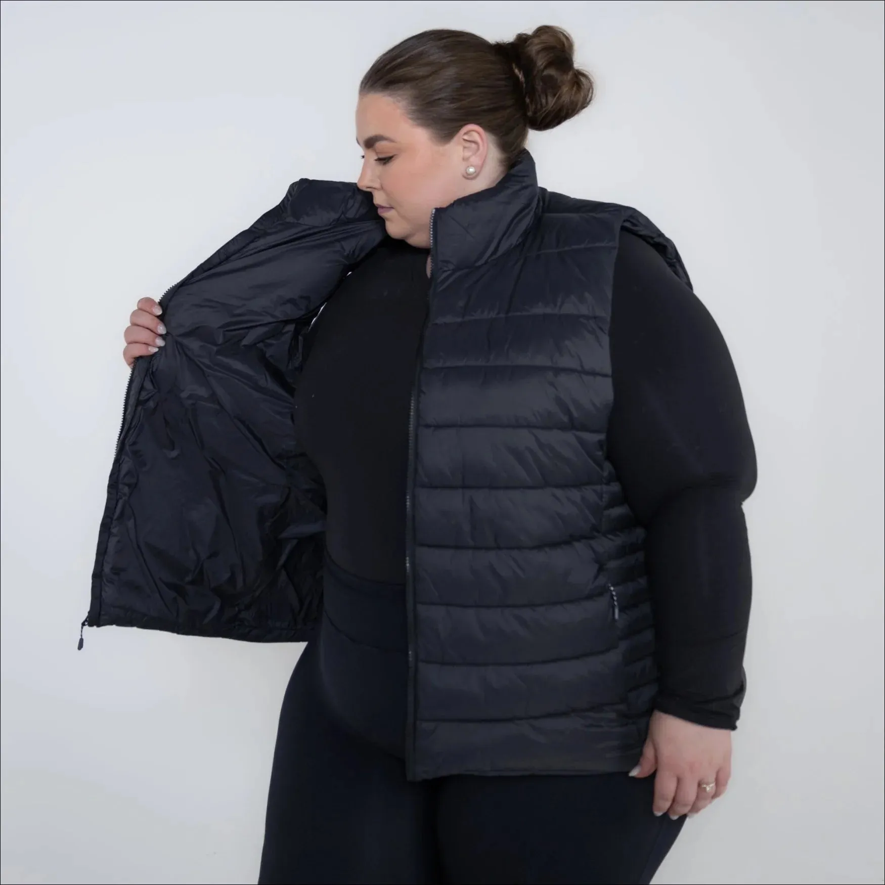 Women’s Plus Size 1X-6X Synthetic Outerwear Synthetic Down Vest