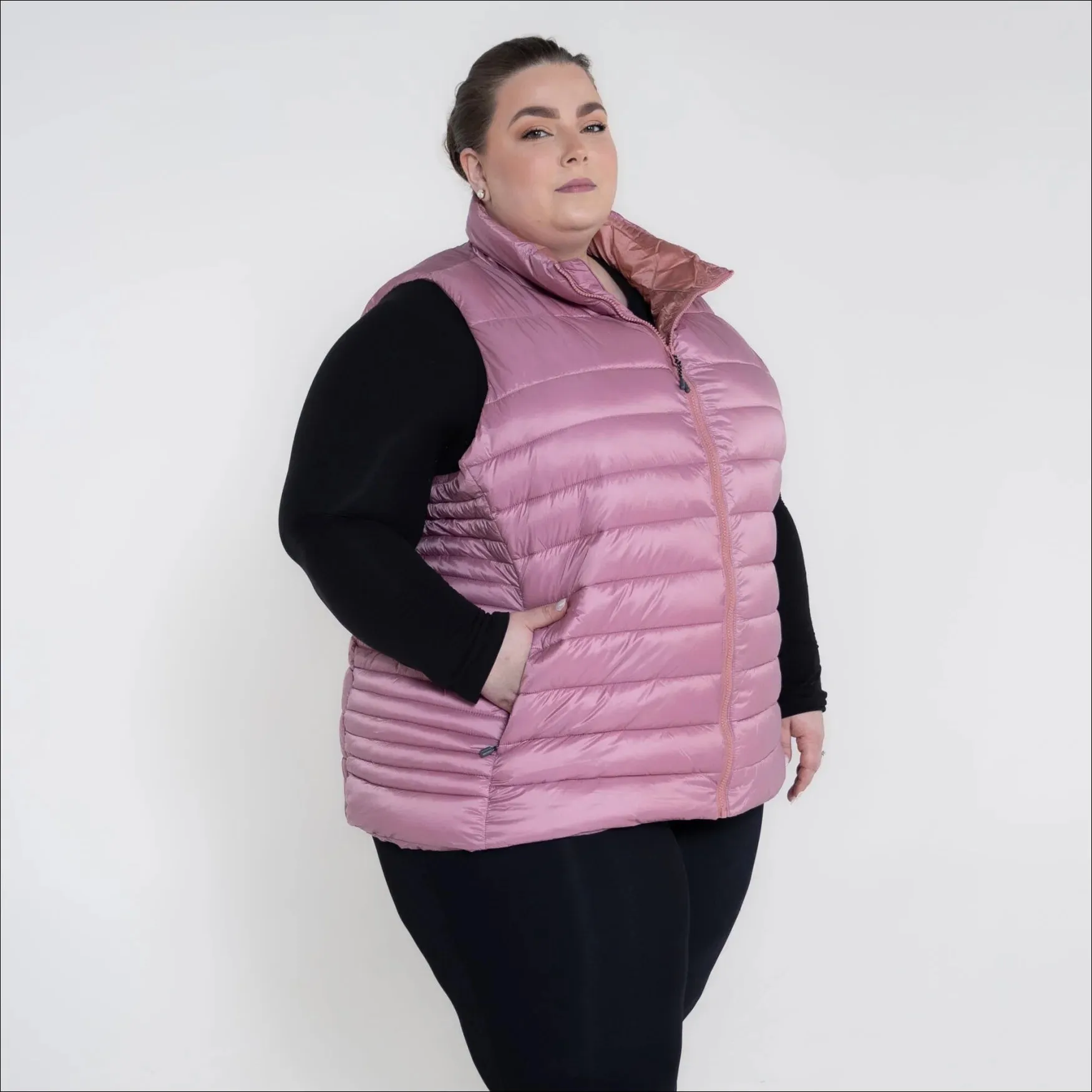 Women’s Plus Size 1X-6X Synthetic Outerwear Synthetic Down Vest