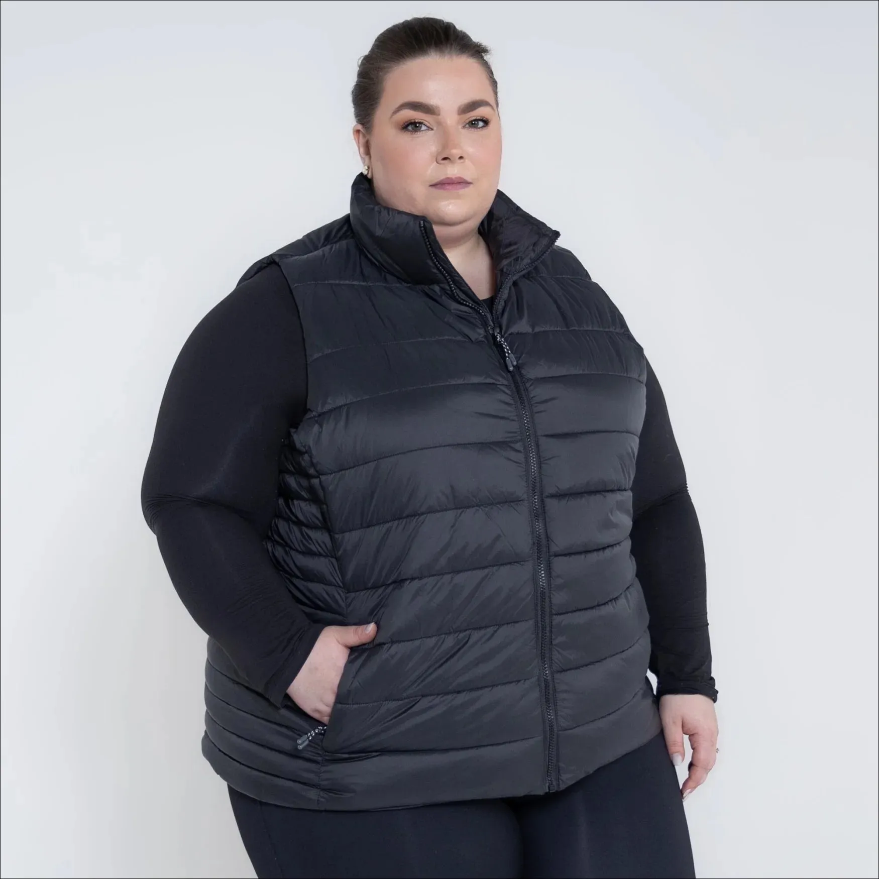 Women’s Plus Size 1X-6X Synthetic Outerwear Synthetic Down Vest