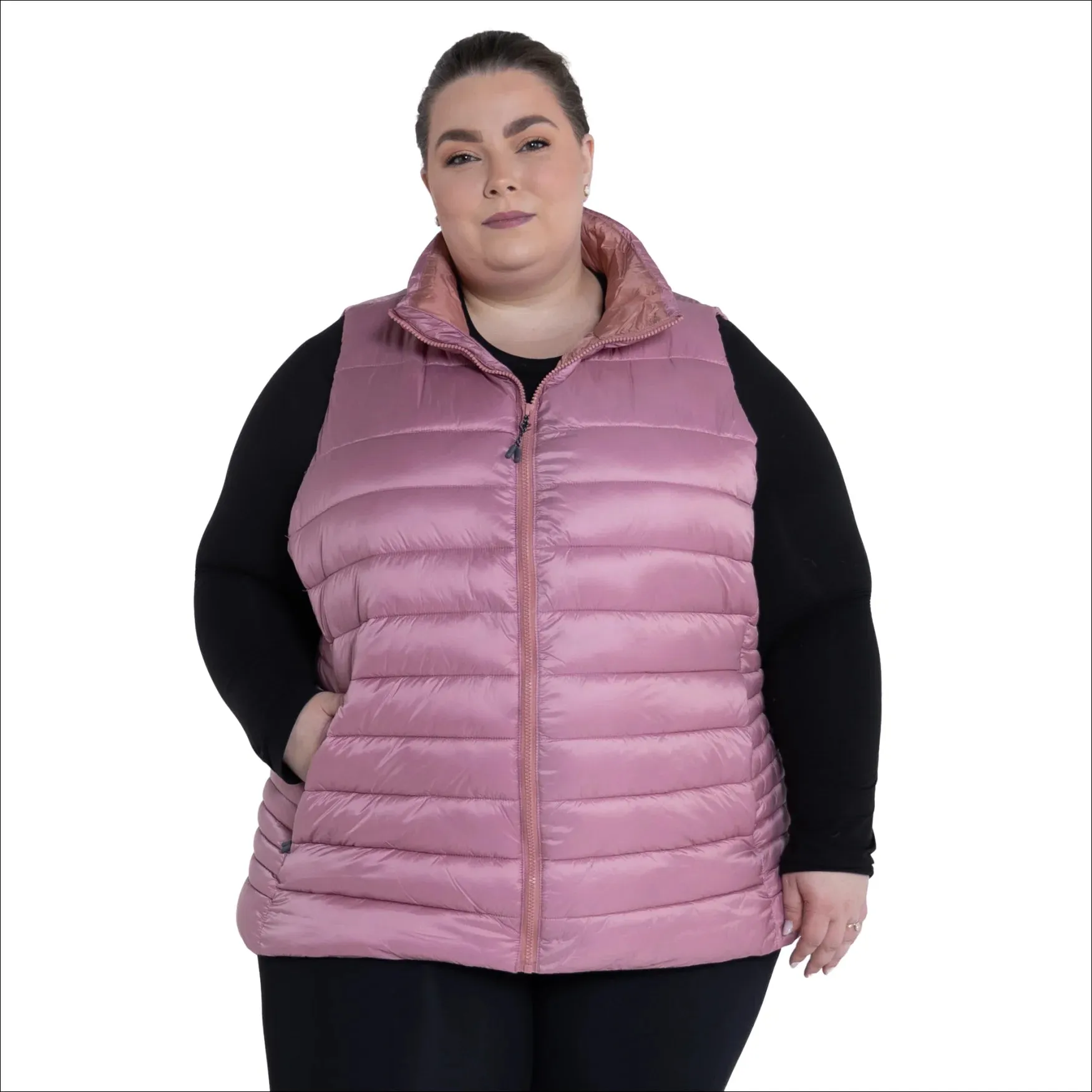 Women’s Plus Size 1X-6X Synthetic Outerwear Synthetic Down Vest