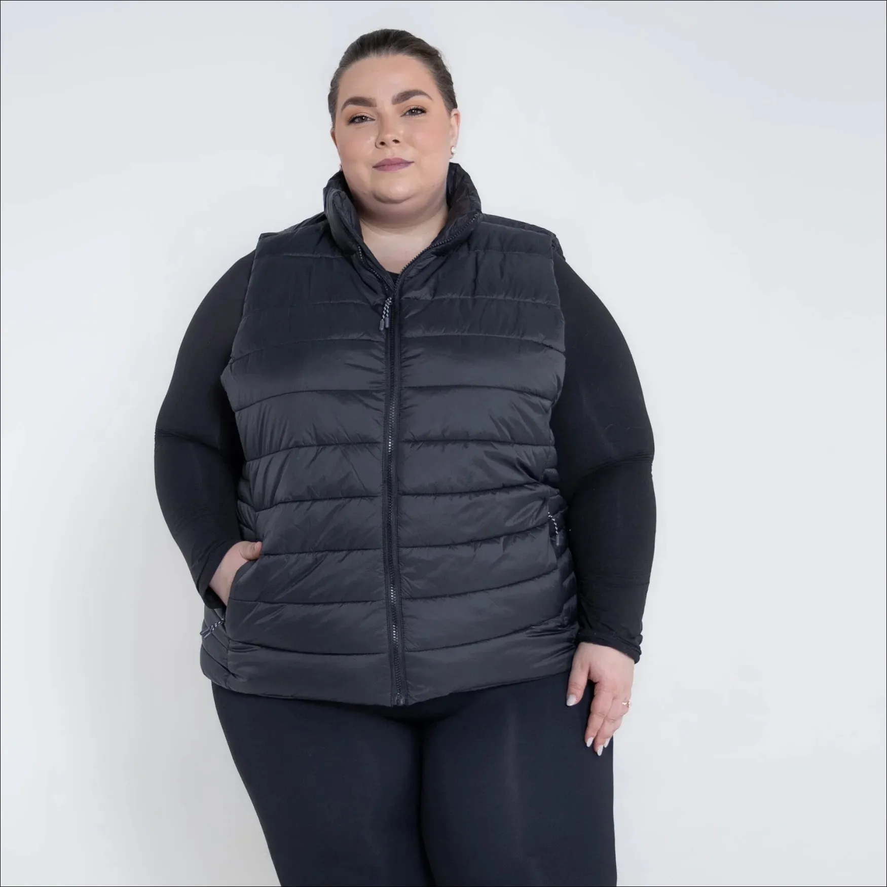 Women’s Plus Size 1X-6X Synthetic Outerwear Synthetic Down Vest