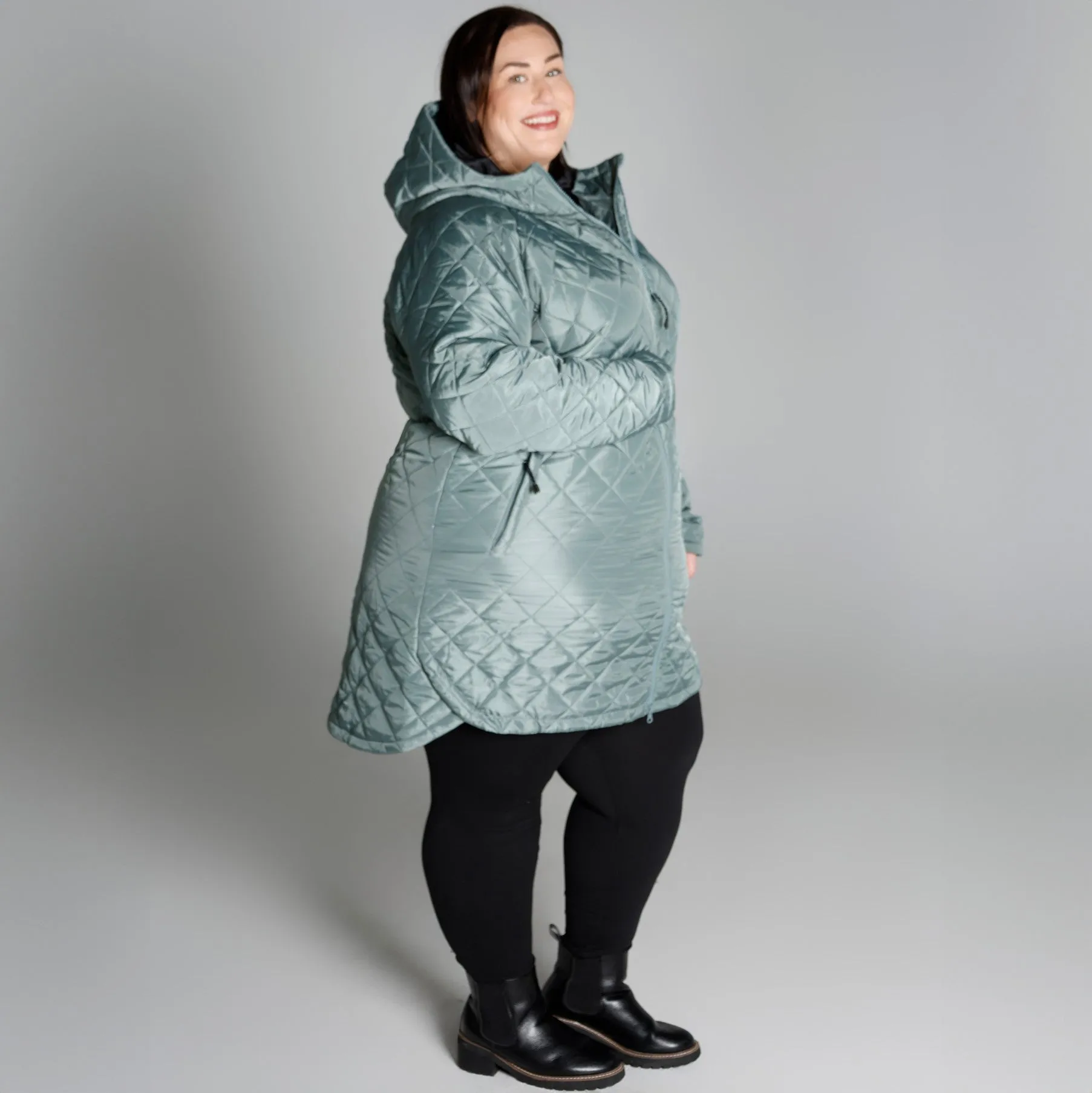 Women’s Plus Size Savvy Quilted 1X-6X Long Jacket