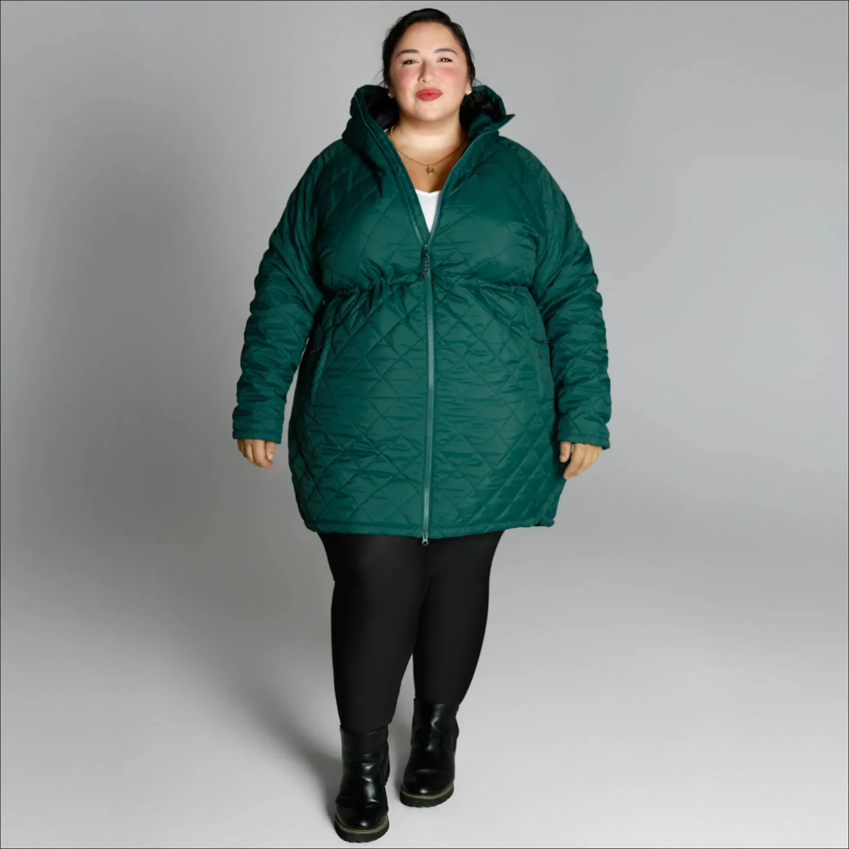 Women’s Plus Size Savvy Quilted 1X-6X Long Jacket