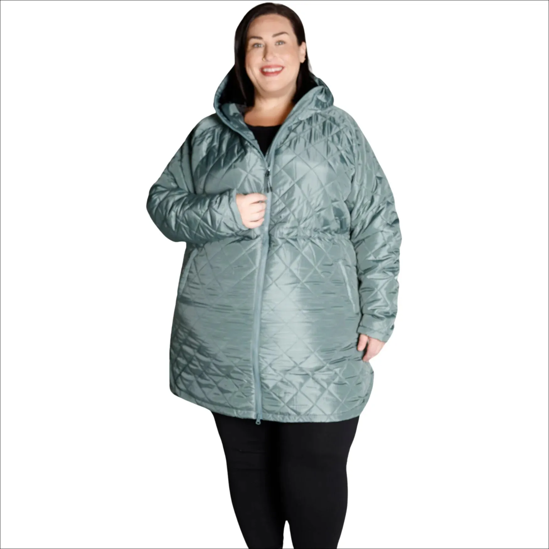 Women’s Plus Size Savvy Quilted 1X-6X Long Jacket