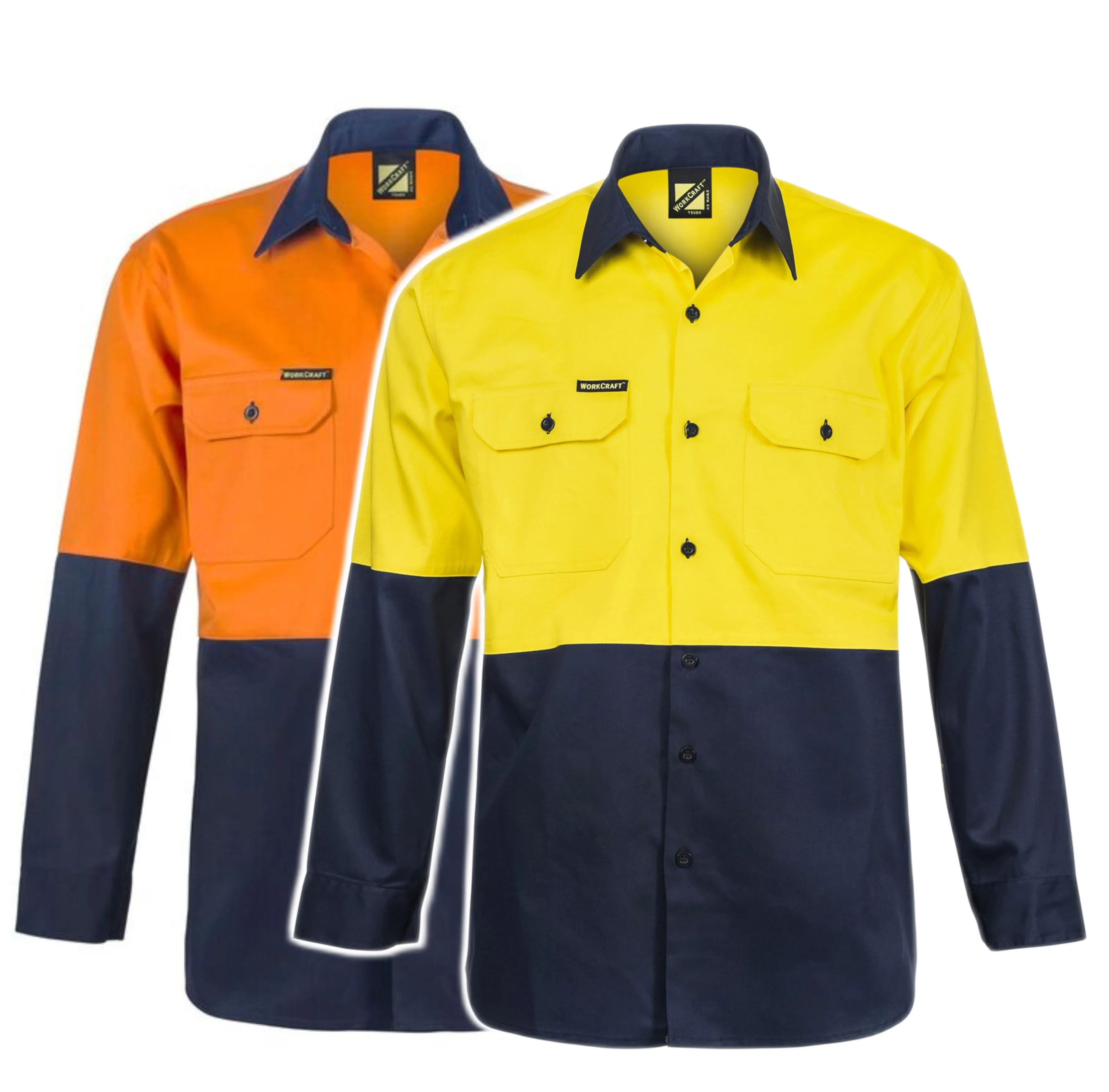 WS3022 HI VIS LONG SLEEVE COTTON DRILL SHIRT