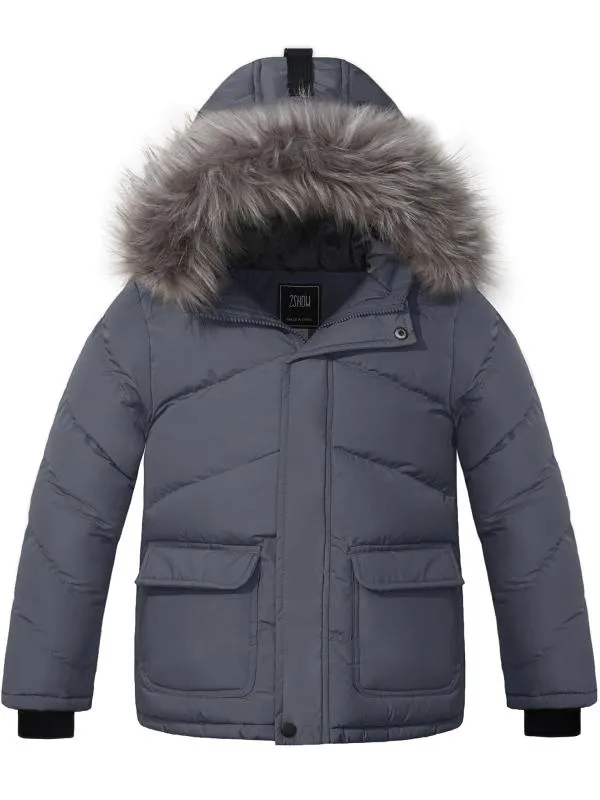 ZSHOW Boy's Hooded Puffer Jacket Winter Coat